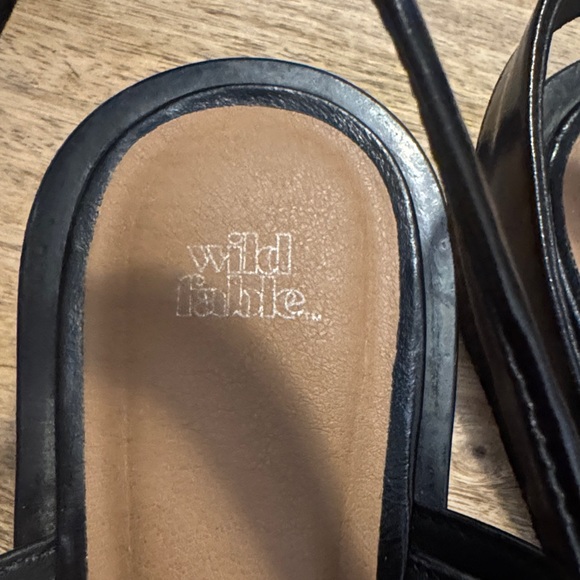 Wild Fable Black Buckle Slingback Shoes Size 9 - Picture 7 of 10
